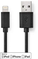 Nedis CCGP39300BK20 Lightning Kábel | USB 2.0 | Apple Lightning, 8 Pólusú | USB-A Dugasz | 480 kép