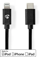 Nedis CCGP39650BK10 Lightning Kábel | USB 2.0 | Apple Lightning, 8 Pólusú | USB-C kép