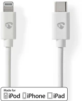 Nedis CCGP39650WT10 Lightning Kábel | USB 2.0 | Apple Lightning, 8 Pólusú | USB-C kép
