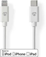 Nedis CCGP39650WT20 Lightning Kábel | USB 2.0 | Apple Lightning, 8 Pólusú | USB-C kép