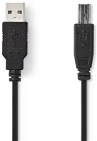 Nedis CCGP60100BK05 Usb 2.0 kábel | a dugasz - b dugasz | 0,5 m | fekete kép