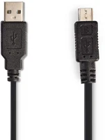 Nedis CCGP60540BK20 USB kábel | USB 2.0 | USB-A Dugasz | USB Micro-B Dugasz | 480 Mbps | kép