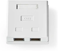 Nedis CCGP89110WT port(s) | UTP CAT6 | Egyenes | Aljzat | Aranyozott | PVC | Fehér | Boríték kép