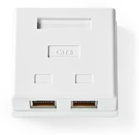 Nedis CCGP89130WT port(s) | STP CAT6 | Egyenes | Aljzat | Aranyozott | PVC | Fehér | Boríték kép