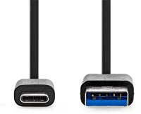 Nedis CCGW61600BK10 Usb 3.2 gen 1, usb-a dugó - usb-c (usb c) dugó kábel, 60w, 1m kép