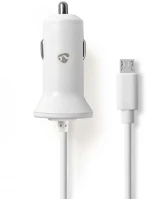 Nedis ccham240awt Autós töltő micro USB csatlakozóval - fehér