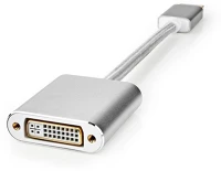 Nedis CCTB37250AL02 displayport dugó - dvi-d 24+1-tűs aljzat adapter, aranyozott csatlakozók kép