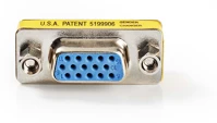 Nedis CCVC59810ME VGA adapter | VGA Aljzat | VGA Aljzat | Nikkelezett | Egyenes | Fém | Fém | kép