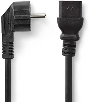 Nedis CEGB10300BK20 Tápkábel | Földelt Csatlakozó Dugó | IEC-320-C19 | Szögben | Egyenes | kép