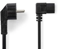 Nedis CEGL10020BK30 Tápkábel | Földelt Csatlakozó Dugó | IEC-320-C13 | Szögben | Szögben | kép