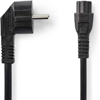 Nedis CEGL10100BK50 Tápkábel | Földelt Csatlakozó Dugó | IEC-320-C5 | Szögben | Egyenes | kép
