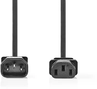 Nedis CEGL10500BK50 Tápkábel | IEC-320-C14 | IEC-320-C13 | Egyenes | Egyenes | Nikkelezett | 5 kép