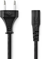 Nedis CEGL11060BK20 Tápkábel | Euro Férfi | IEC-320-C1 | Egyenes | Egyenes | Nikkelezett | 2 kép