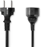 Nedis CEGP10200BK50 Tápkábel | Földelt Csatlakozó Dugó | Földelt Csatlakozó Aljzat | kép