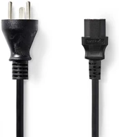 Nedis CEGP11400BK20 Tápkábel | Dán Dugasz | IEC-320-C13 | Egyenes | Egyenes | Nikkelezett | 2 kép