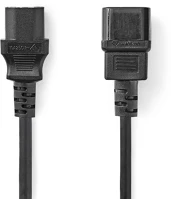 Nedis CEGT10500BK20 Tápkábel | IEC-320-C13 | IEC-320-C14 | Egyenes | Egyenes | Nikkelezett | 2 kép