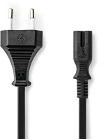 Nedis CEGT11040BK20 Tápkábel | Euro Férfi | IEC-320-C7 | Egyenes | Egyenes | Nikkelezett | 2 kép