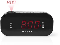 Nedis CLAR009BK Digitális rádiós ébresztőóra | LED Kijelző | Idő kivetítés | AM / kép