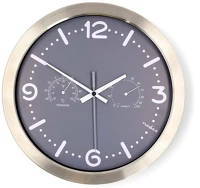 Nedis CLWA5226SS falióra, 30 cm átmérő,  rozsdamentes acél, csendes szerkezet, hőmérő kép