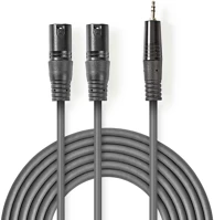 Nedis COTH15310GY15 Audio kábel 1,5 m 2 x xlr (3-pin) szürke kép
