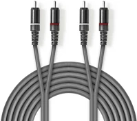 Nedis COTH24200GY50 Audio kábel 5 m 2 x rca szürke kép