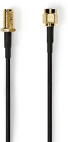 Nedis CSGP02210BK20 Antenna Kábel | RP SMA Dugasz | RP SMA Aljzat | Aranyozott | 50 Ohm | Egyes kép