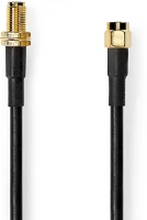 Nedis CSGP02400BK100 Antenna Kábel | SMA Dugasz | SMA Aljzat | Aranyozott | 50 Ohm | Dupla kép