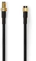 Nedis CSGP02400BK50 Antenna Kábel | SMA Dugasz | SMA Aljzat | Aranyozott | 50 Ohm | Dupla kép