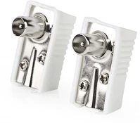 Nedis CSGP40900WT IEC (koax) csatlakozó | Szögben | Dugasz | Nikkelezett | 75 Ohm | Csavar | kép