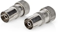 Nedis CSGP40922ME IEC (koax) csatlakozó | Egyenes | Aljzat | Nikkelezett | 75 Ohm | Csavar | kép
