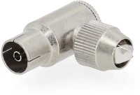 Nedis CSGP40925ME IEC (koax) csatlakozó | Szögben | Aljzat | Nikkelezett | 75 Ohm | Csavar | kép