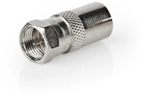 Nedis CSGP41952ME Műholdas és antenna adapter | F Dugasz | IEC (Koax) Aljzat | Nikkelezett | kép