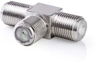Nedis CSGP41957ME Műholdas és antenna adapter | F Aljzat | 2x F Aljzat | Nikkelezett | 75 Ohm kép