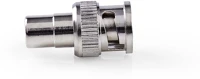 Nedis CVGP01941ME BNC adapter | BNC Dugasz | RCA Aljzat | Nikkelezett | 50 Ohm | Egyenes | Fém kép