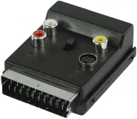Nedis CVGP31903BK Scart adapter rca s-video csatlakozóval kép