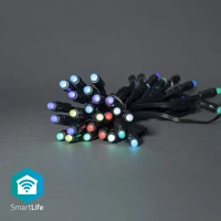 Nedis DB. LED | 10.80 M Smartlife karácsonyi fények | party led füzér | wi-fi | rgb | 48 kép