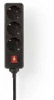 Nedis ESOC315F2BK 3 aljzatos kapcsolós elosztó, 1.5 m, 3680 w, 16 a, h05vv-f 3g1,5mm2 kép
