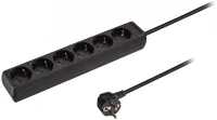 Nedis EXSO630F1BK Hálózati 6-os elosztó 3m - fekete kép