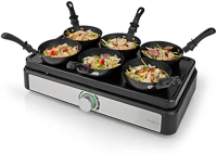 Nedis FCRA310FBK6 Partiwok-készlettel | Grill | 6 Személy | Spatula | Hőmérséklet kép