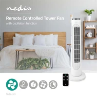 Nedis FNTR13CWT40 Oszlop (torony) ventilátor, 50w, 3 fokozat, időkapcsoló, távirányító kép