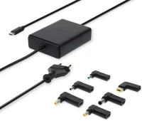 Nedis GAN | 65 W | 5 / 9 / 12 / 15 / 20 V DC | 2.4 / 3.0 / 3.25 A a | alkalmas erre: notebook / okostelefon / tablet | euro / c-típus (cee 7 kép