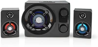 Nedis GSPR41021BK Gaming hangszóró | Hangszórócsatornák: 2.1 | Hálózati Áramellátás | kép