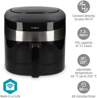 Nedis KAAF180BKW SmartLife forró levegős olajsütő | Wi-Fi | 7,2 l | Időzítő: 60 min | kép