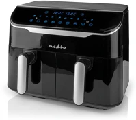 Nedis KAAF310BK Forró Levegő Sütő | 2x3.5 l | Időzítő: 60 min | Előre beállított kép