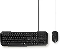 Nedis KBMC100BKUS Egér és billentyűzet készlet | Vezetékes | Egér és billentyűzet kép