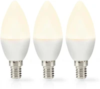 Nedis LBE14C352P3 E14 gyertya led izzó 4,9 w - meleg fehér - 470 lm (3db) kép