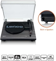 Nedis LS-10BK Lenco ls-10bk lemezjátszó beépített hangszórókkal, mdf ház kép