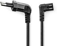 Nedis PCGB11055BK20 Tápkábel | Euro Férfi | IEC-320-C7 | Szögben | Döntött Bal | kép