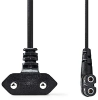 Nedis PCGB11055BK30 CEGL11055BK30 tápkábel, Euro Férfi | IEC-320-C7 | Szögletes | szögben kép