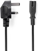 Nedis PCGP11140BK20 UK tápkábe | Angol Dugasz | IEC-320-C7 | 2.00 m | igen | 2x 0.75 mm² | kép